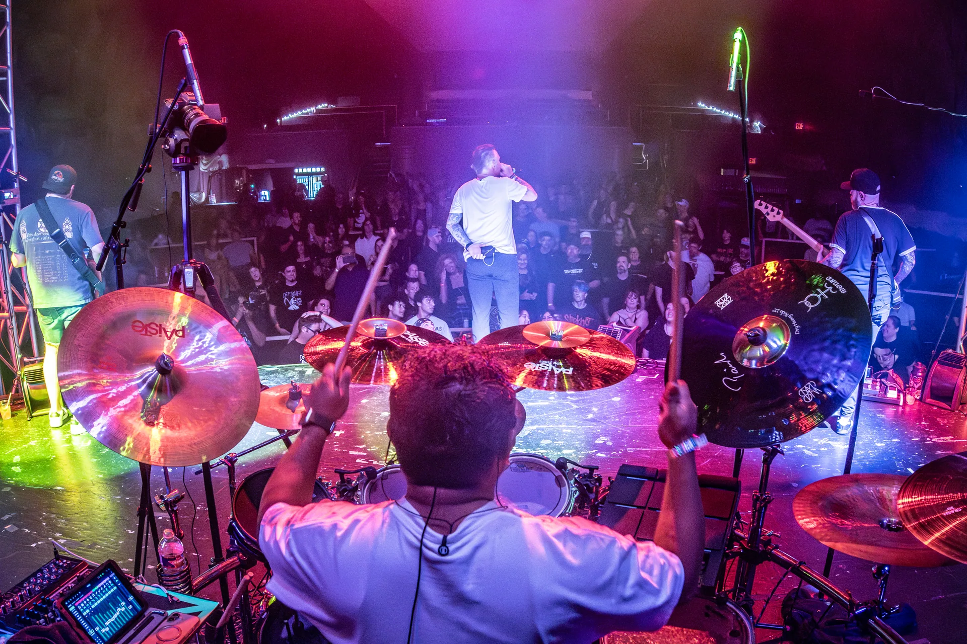 The view across the drums to Elite and the Granada Theatre audience